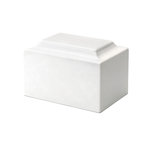 Classic White Cultured Marble Urn Vault Large