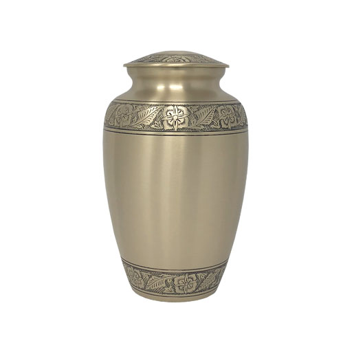 Embossed Bronze Urn Large