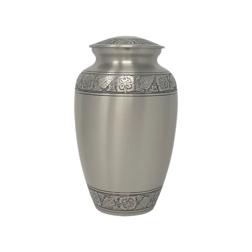 Embossed Pewter Urn Large