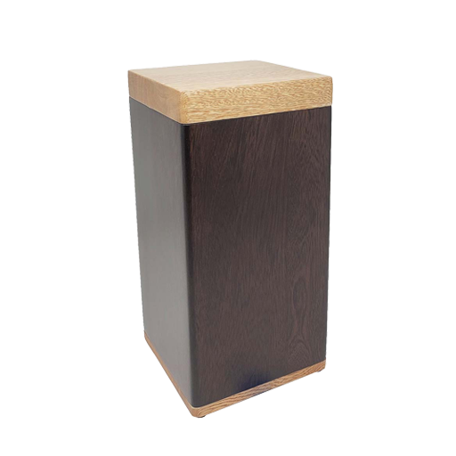 Haven Satin Brown Wooden Urn Large