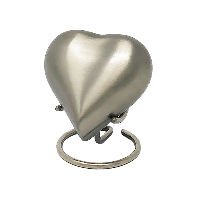 Pewter Heart Keepsake with Stand