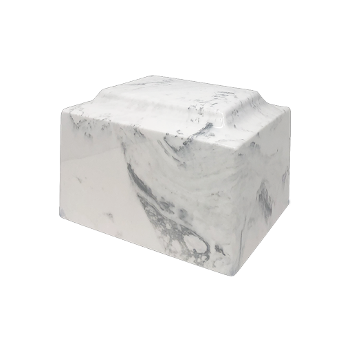 Classic Carrera Cultured Marble Urn Vault Large