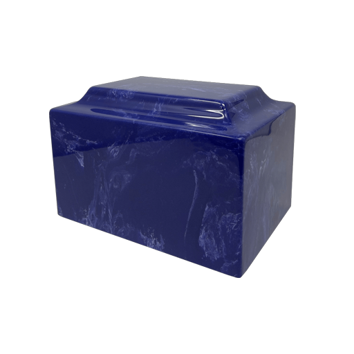 Classic Cobalt Cultured Marble Urn Vault Large