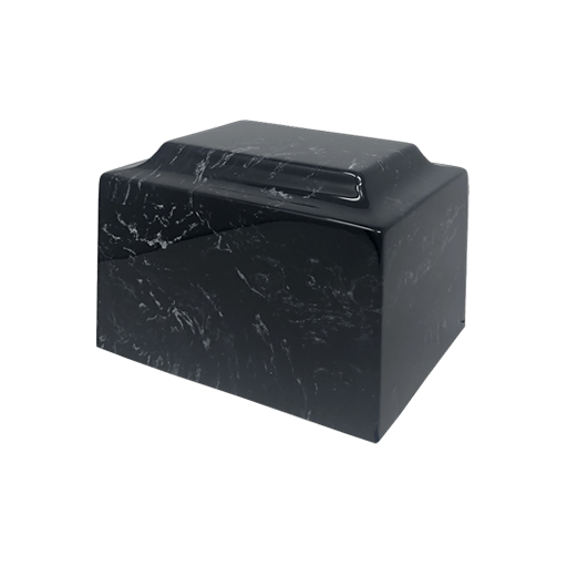 Classic Ebony Cultured Marble Urn Vault Large