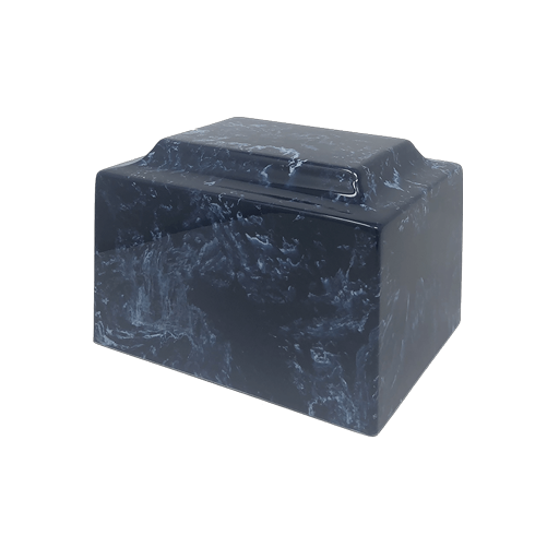 [UML M-5007L] Classic Navy Cultured Marble Urn Vault Large