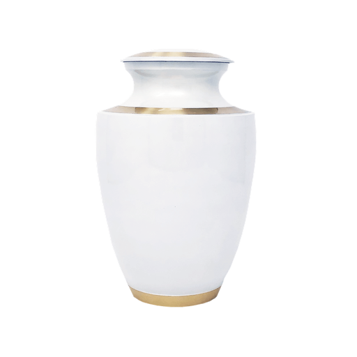 [UML B-3005L] Modern Pearl White Urn Large